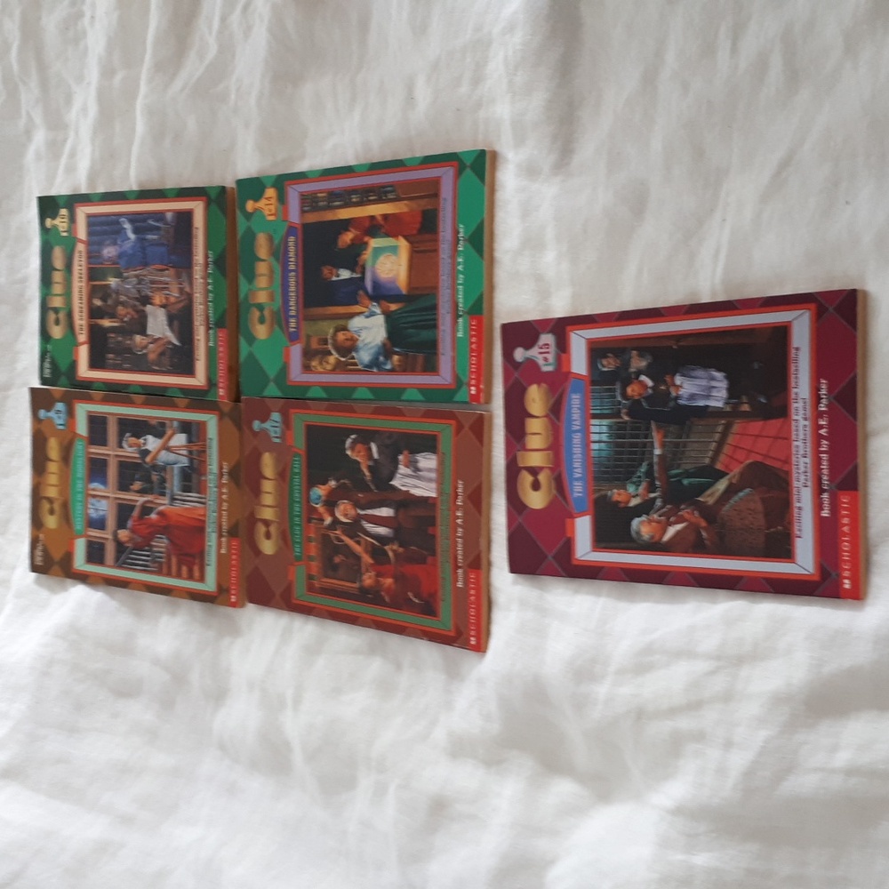 Clue paperback.  # 9, 10, 14, 15, 17